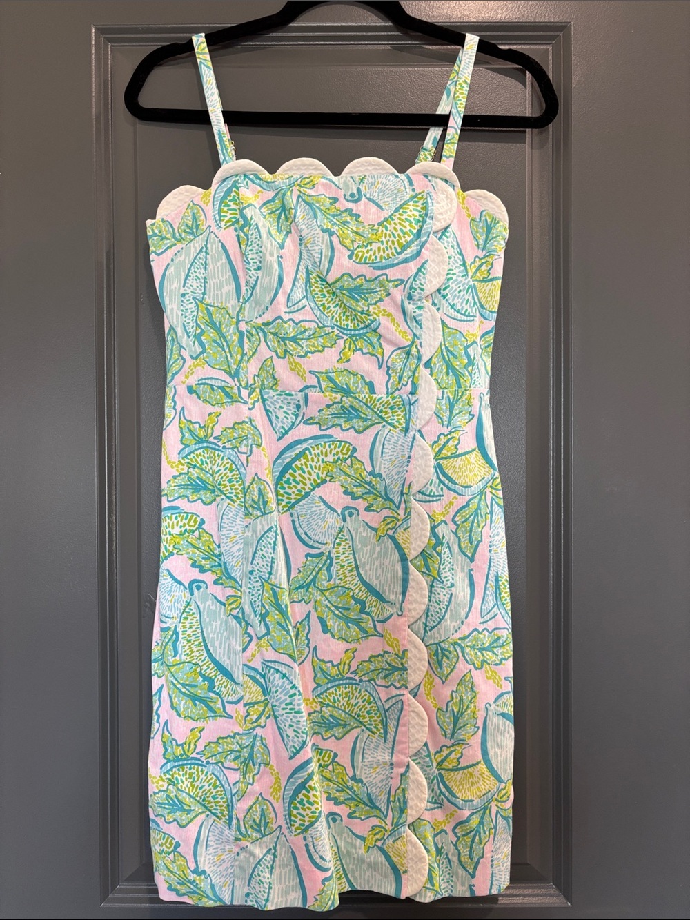 Lilly Pulitzer Pink, Green & Blue Scallop-Edge Mini Dress